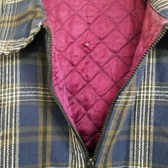 Vintage 100% Cotton Plaid Zip Up Jacket Size Large - Picture 9 of 9